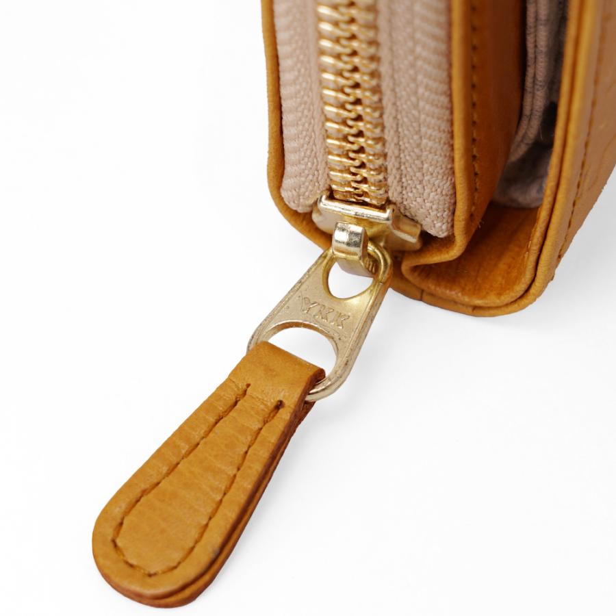 新品 送料無料 moz(モズ) エルク型押し 2つ折り財布 キャメル moz（モズ） 【公式】moz 二つ折り財布 本革 レザー 牛革 北欧デザイン