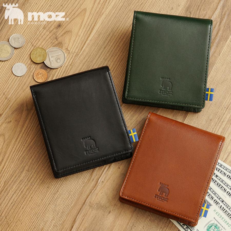moz（モズ） 【公式】moz NEW SOLID 2つ折り財布 本革 レザー メンズ