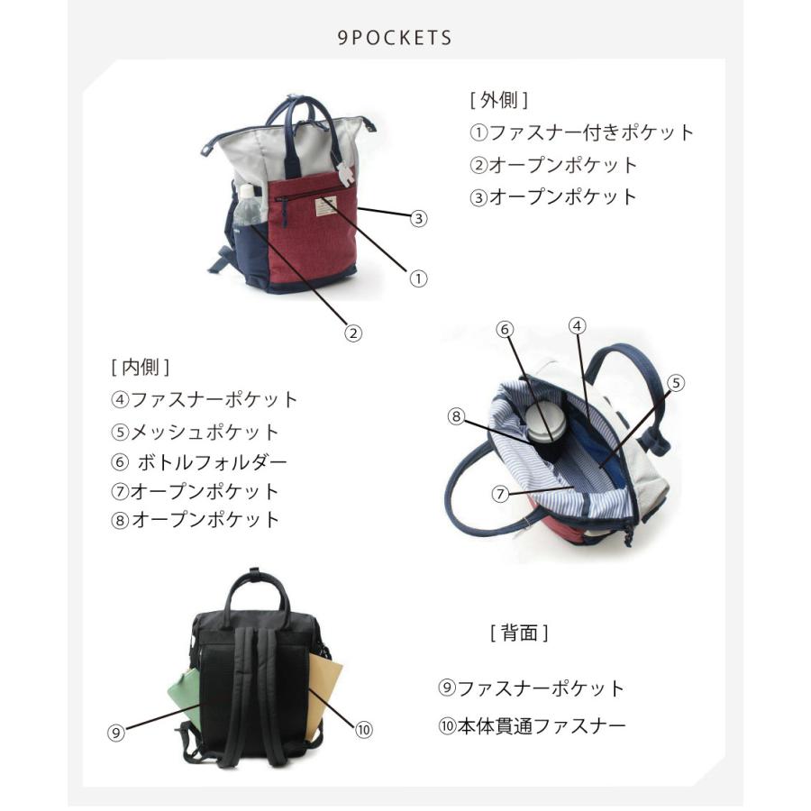 moz（モズ） [公式] マザーズバッグ リュック レディース A4 軽量