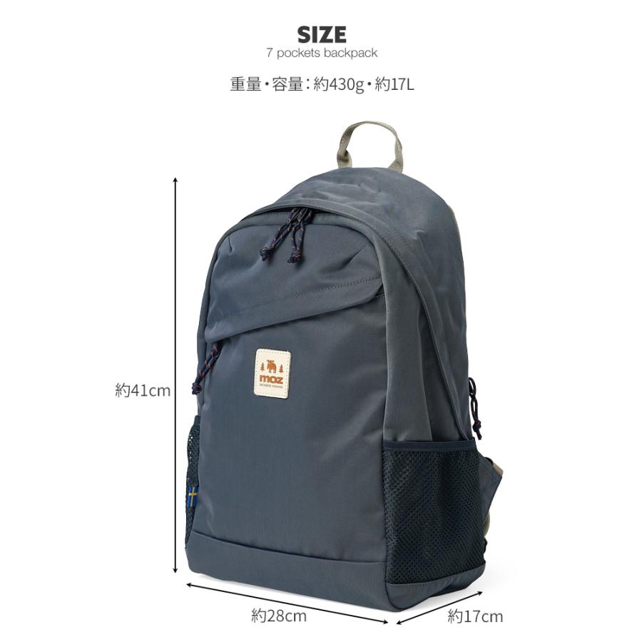 【公式】moz モズ リュック バックパック レディース メンズ A4 軽量 軽撥水 アウトドア ZZOK-02_23
