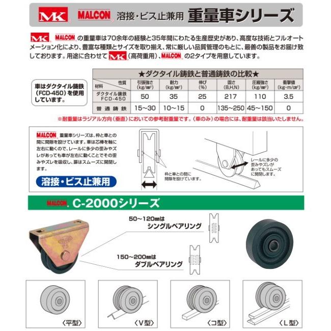 丸喜金属本社 MALCON 溶接・ビス止兼用 重量車 C-2350-200 マルコン枠