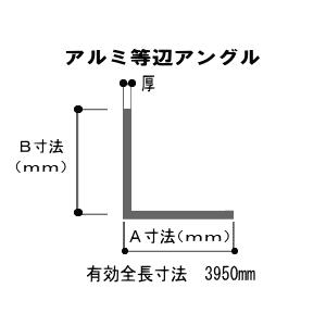 代引不可　 アルミ押出型材　汎用品　アルミＬアングル　シルバー　70mmｘ70mm　厚2.2mm　等辺角アングル_1