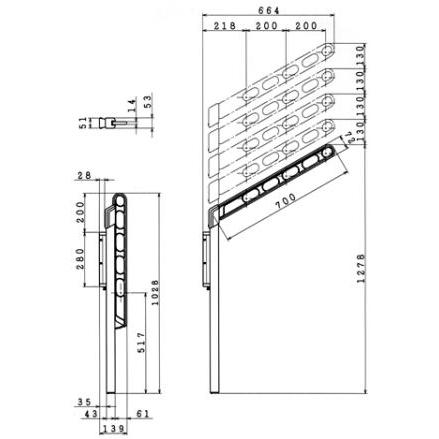川口技研　ホスクリーン　上下スライド式壁付け物干し　LP-70型　1セット2本入り　ダークブロンズ、ライトブロンズ、ホワイト_2