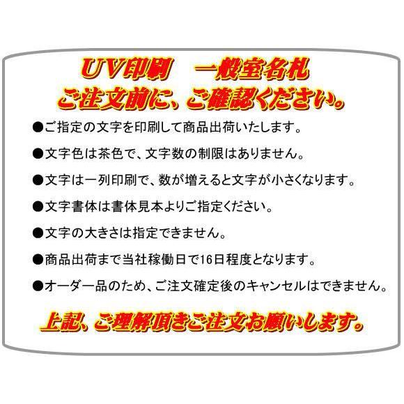 神栄ホームクリエイト（新協和）　一般室名札　SK-WNR-1SW（Ｒ付・突出スイング型)　H80ｘW250xD18。ご指定文字をＵＶ印刷（茶色）して出荷します。 【右】