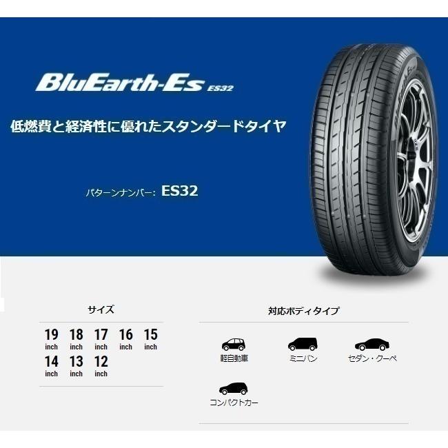 【4本セット】YOKOHAMA (ヨコハマ) BluEarth-Es ES32 155/65R14 75S サマータイヤ イーエス サンニー｜t-world｜02