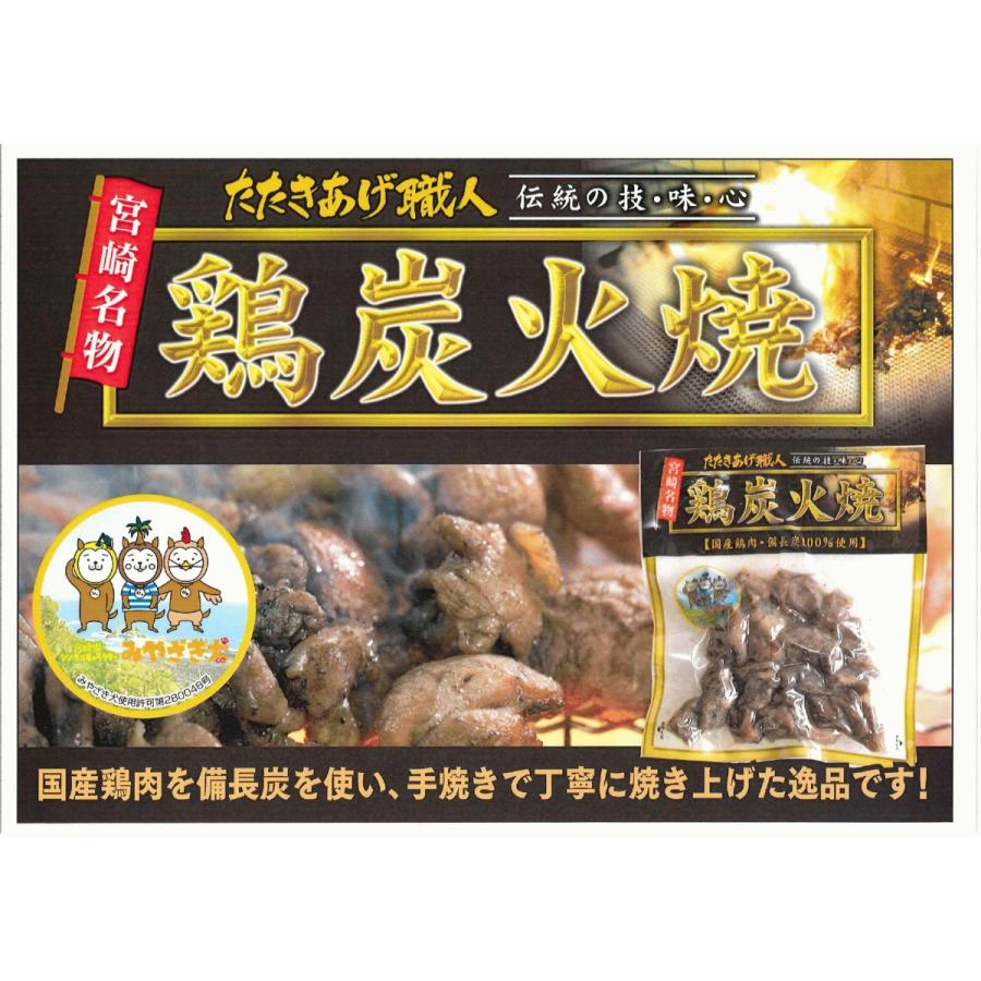 鶏炭火焼き 100g×3袋 国産 鶏の炭火焼 宮崎名物 真空パック 常温保存