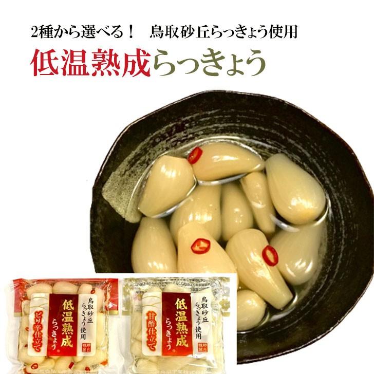 鳥取 らっきょう 無添加 低温熟成 選べる3袋(ピリ辛/甘酢) らっきょ 