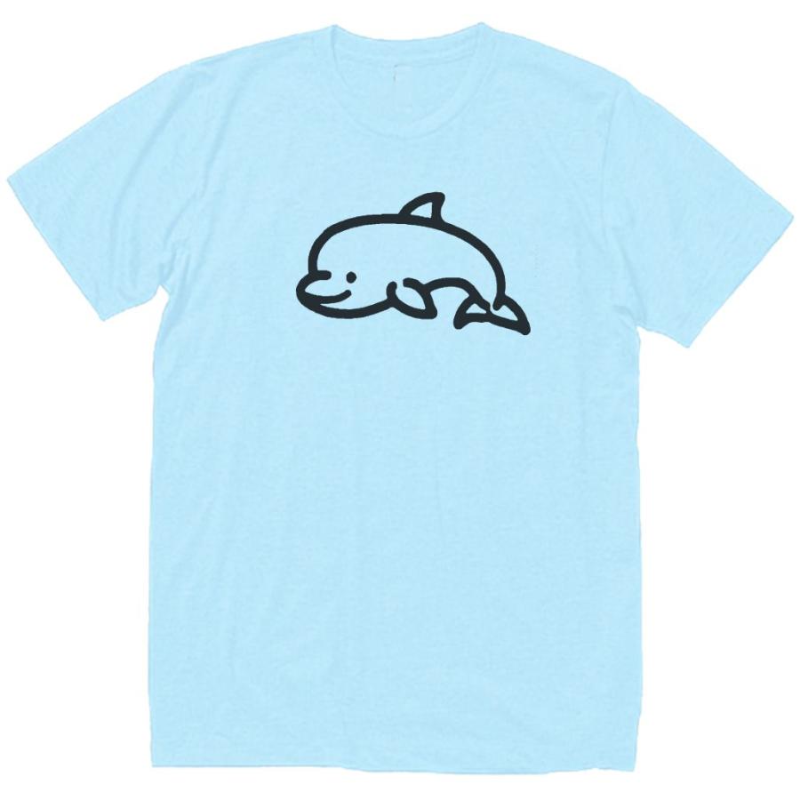 動物・生き物 Tシャツ 動物 生き物 イルカ 水色 : Tシャツ専門店