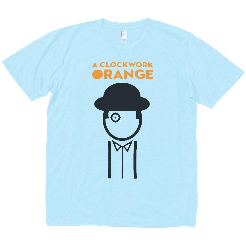 音楽・バンド・ロック・シネマ Tシャツ 時計仕掛けのオレンジ 水色 : T