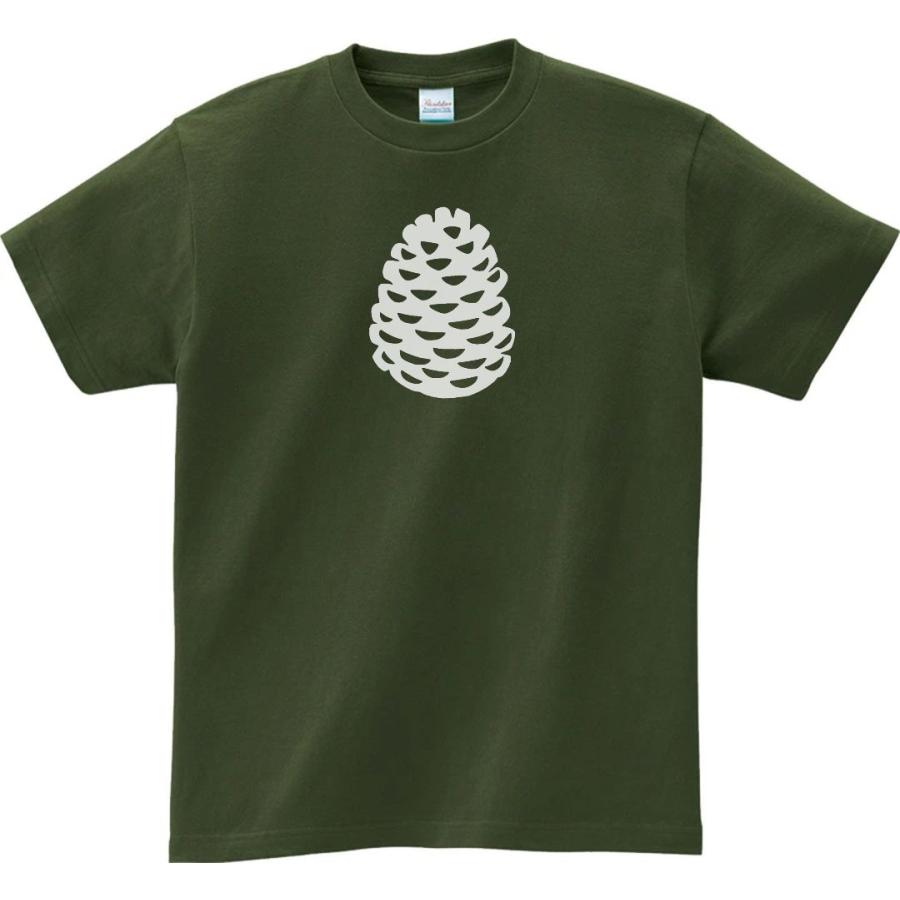 デザイン Tシャツ 松ぼっくり アーミーグリーン : Tシャツ専門店
