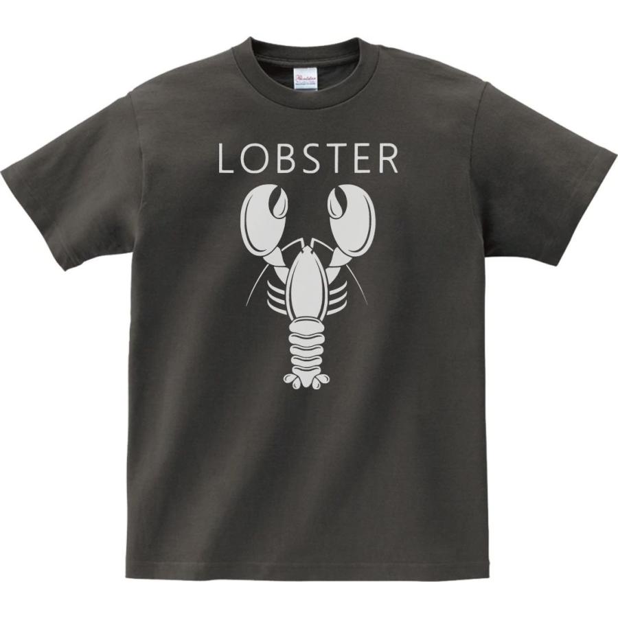 動物・生き物 Tシャツ ロブスター LOBSTER チャコール : Tシャツ専門店