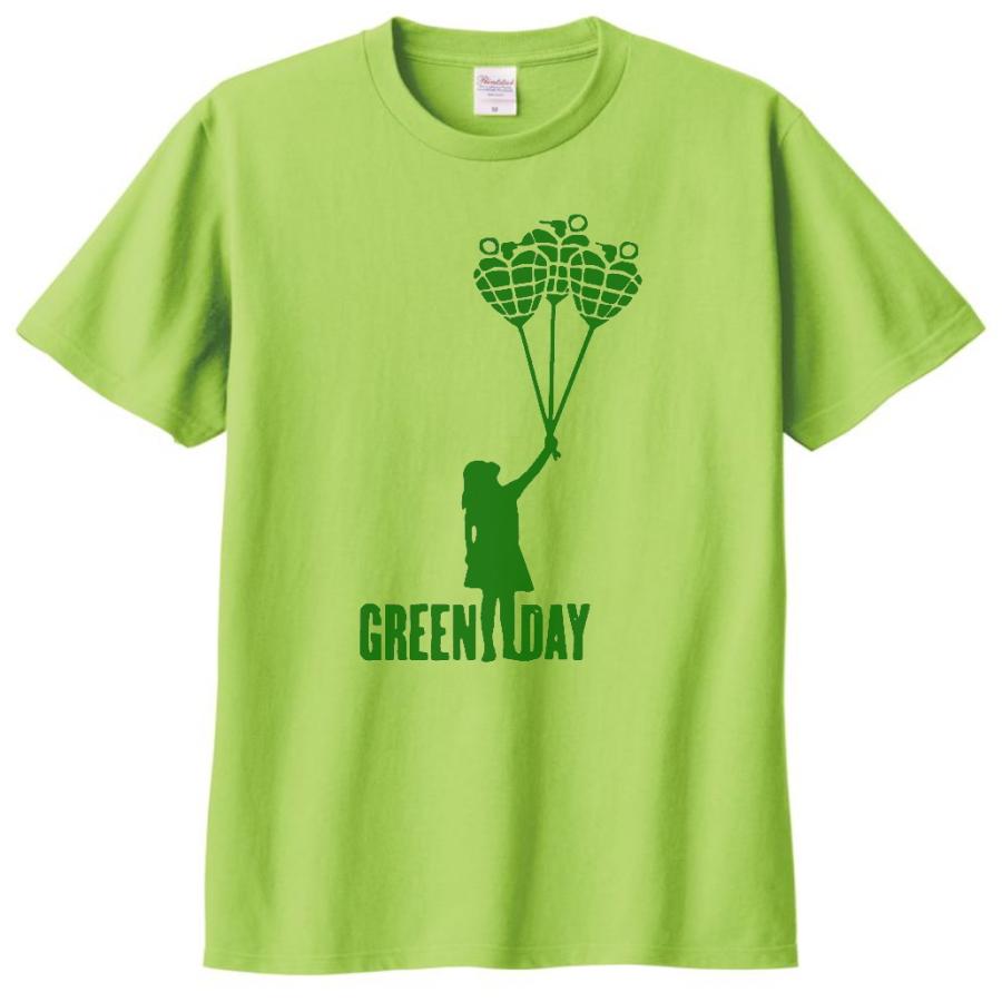 バンド ロック Tシャツ GREENDAY ライトグリーン : Tシャツ専門