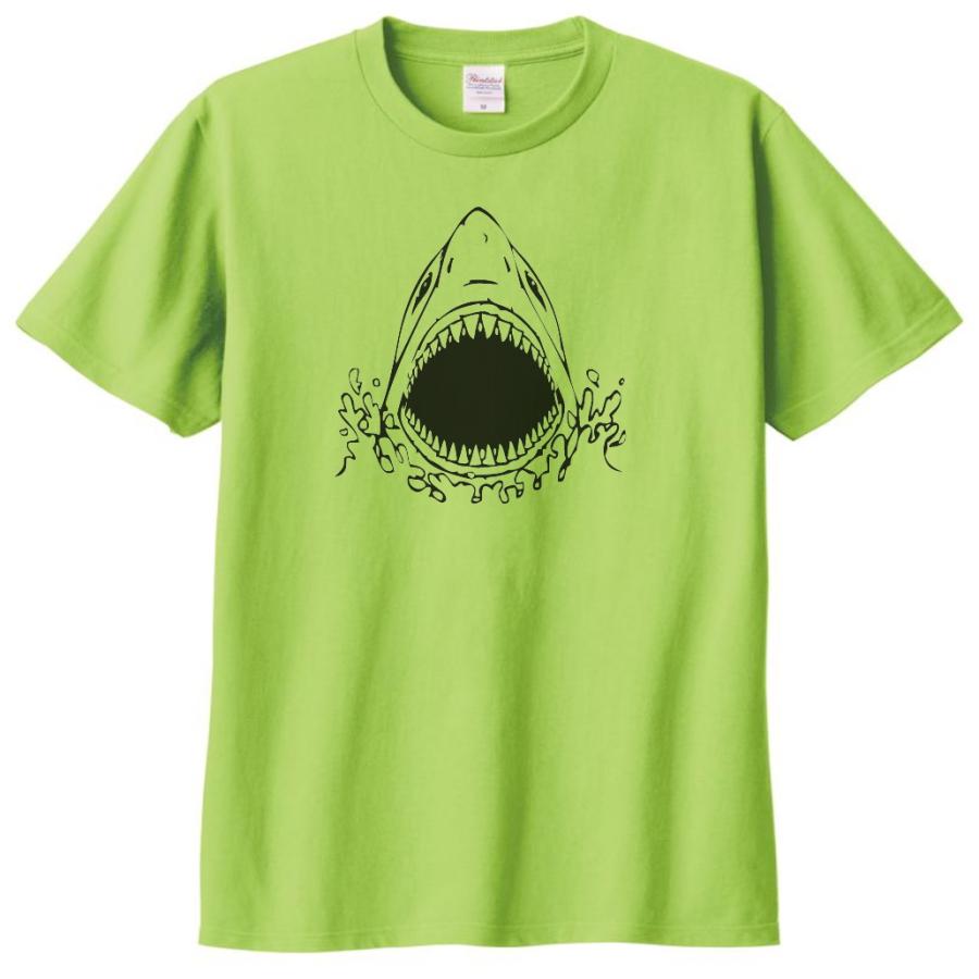 デザイン Tシャツ サメの口 ライトグリーン : Tシャツ専門店 T1500