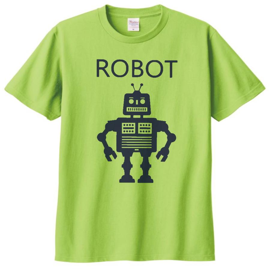 デザイン Tシャツ ROBOT ロボット ライトグリーン : Tシャツ専門