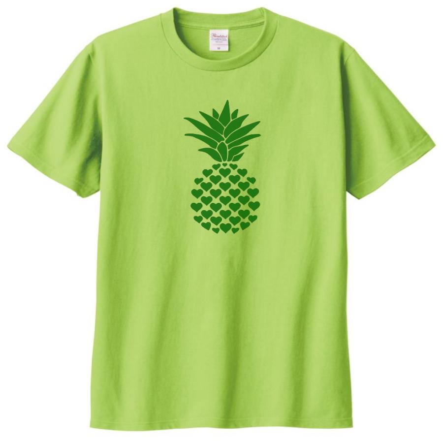 食べ物・野菜 Tシャツ パイナップル ライトグリーン : Tシャツ専門店 