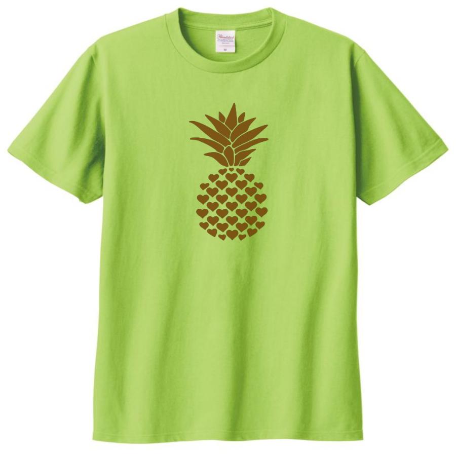 食べ物・野菜 Tシャツ パイナップル ライトグリーン : Tシャツ