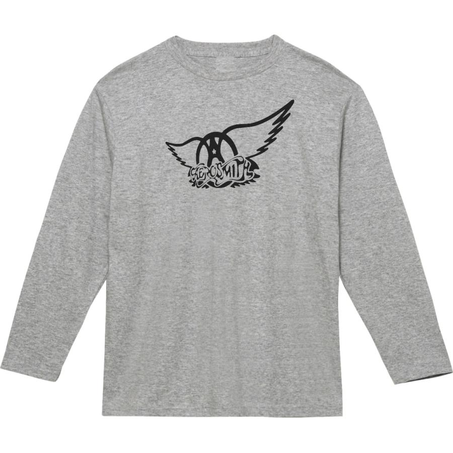 音楽 バンド エアロスミス 長袖 ロングスリーブ Tシャツ グレー : T