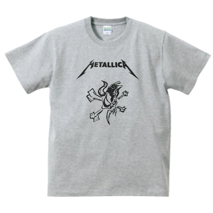 音楽・バンド・ロック・シネマ Tシャツ METALLICA グレー : Tシャツ