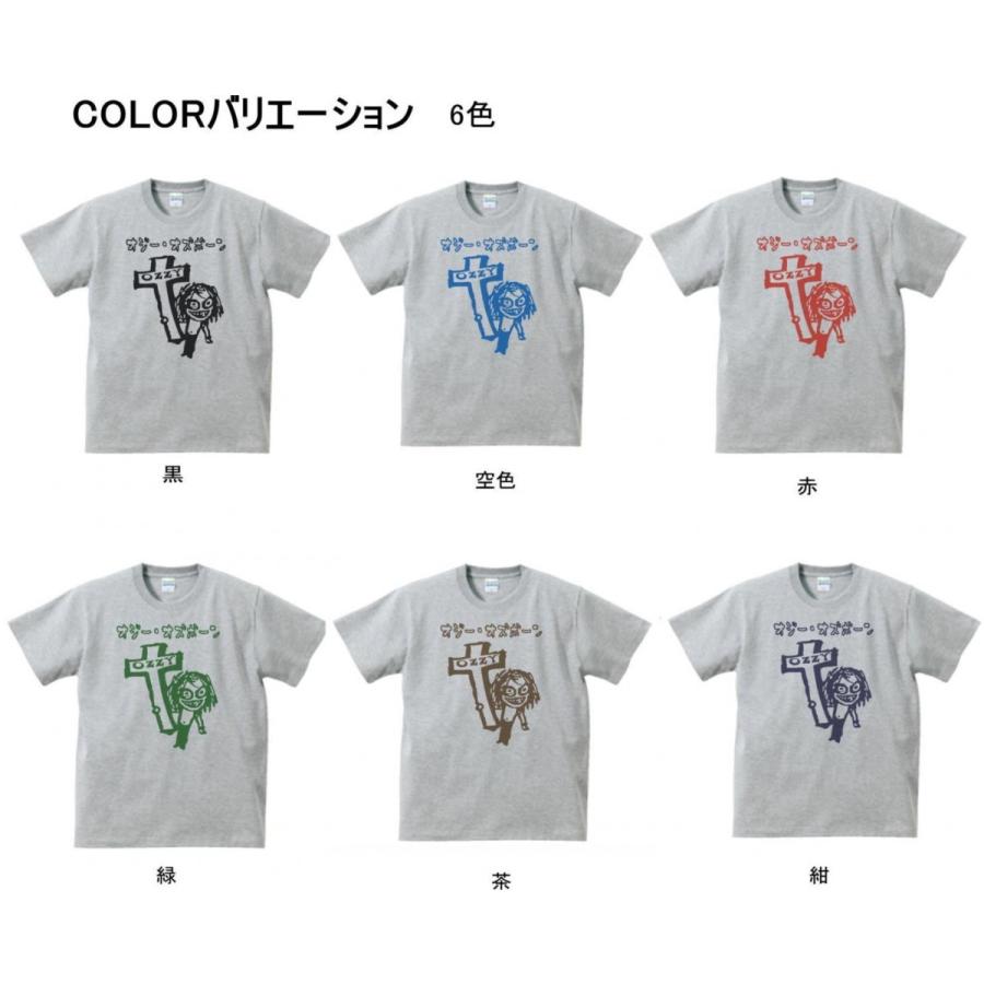 バンド ロック Tシャツ カタカナ OZZY オジーオズボーン グレー : T