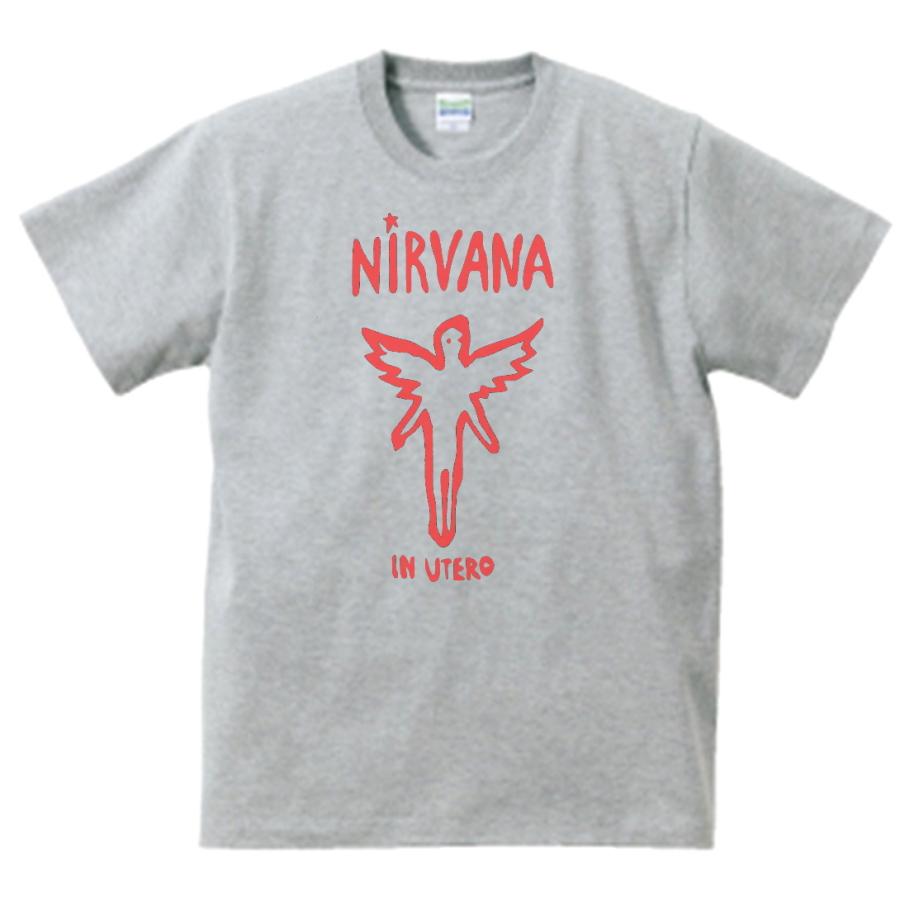 NIRVANA ニルヴァーナ バンド ロック Tシャツ グレー : Tシャツ
