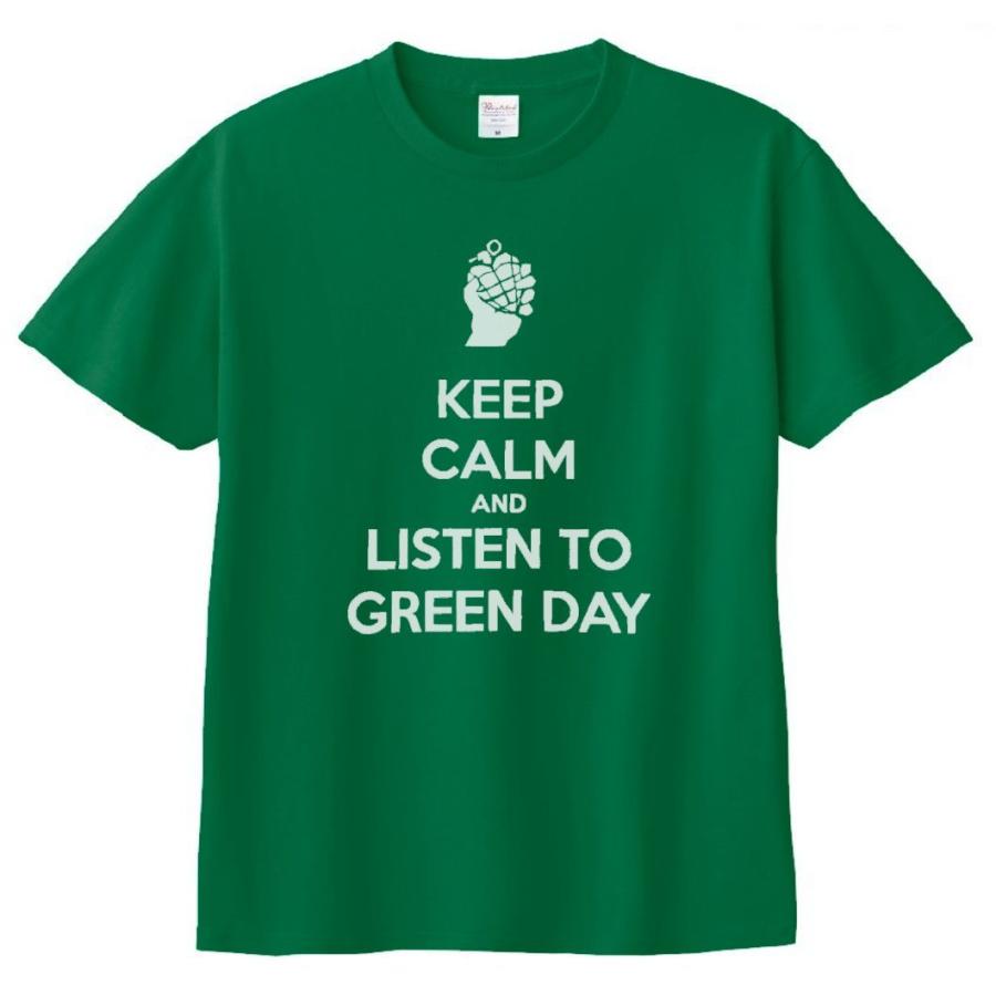音楽・バンド・ロック・シネマ Tシャツ KEEP CALM AND LISTEN TO GREEN DAY グリーン : Tシャツ専門店 ...