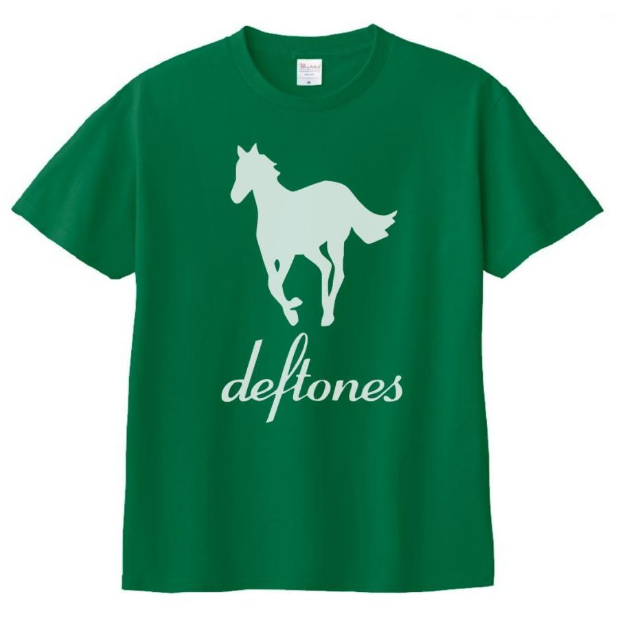 DEFTONES 緑 Tシャツ Mサイズ 音楽・バンド・ロック・シネマ Tシャツ deftones グリーン : Tシャツ