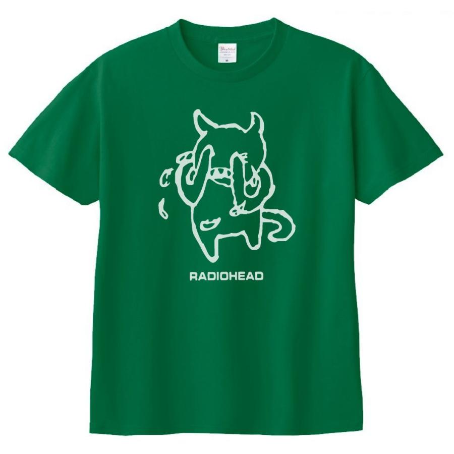 音楽・バンド・ロック・シネマ Tシャツ RADIOHEAD グリーン : Tシャツ