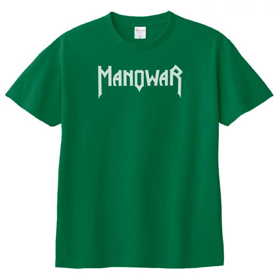 バンド ロック Tシャツ MANOWAR グリーン : Tシャツ専門店 T1500