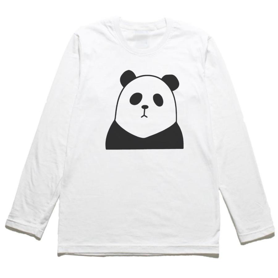 動物 生き物 パンダ 長袖 ロングスリーブ Tシャツ 白 : Tシャツ専門店