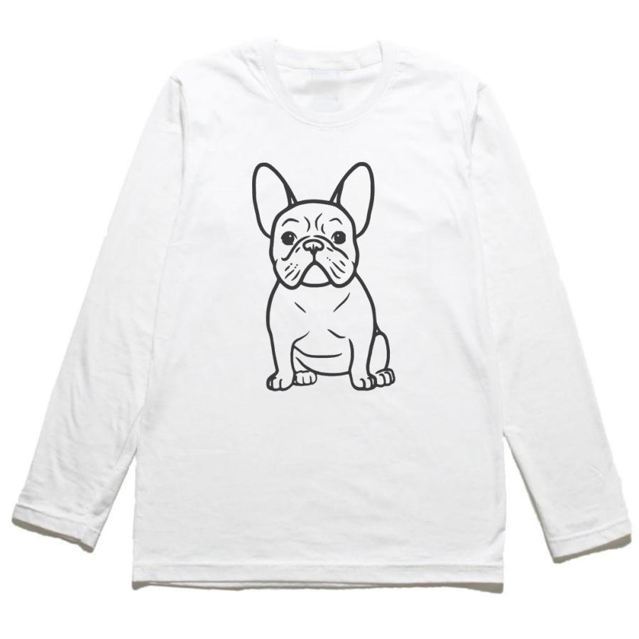 動物 生き物 フレンチブルドッグ 長袖 ロングスリーブ Tシャツ 白 Nhmt1011 Tシャツ専門店 T1500 通販 Yahoo ショッピング