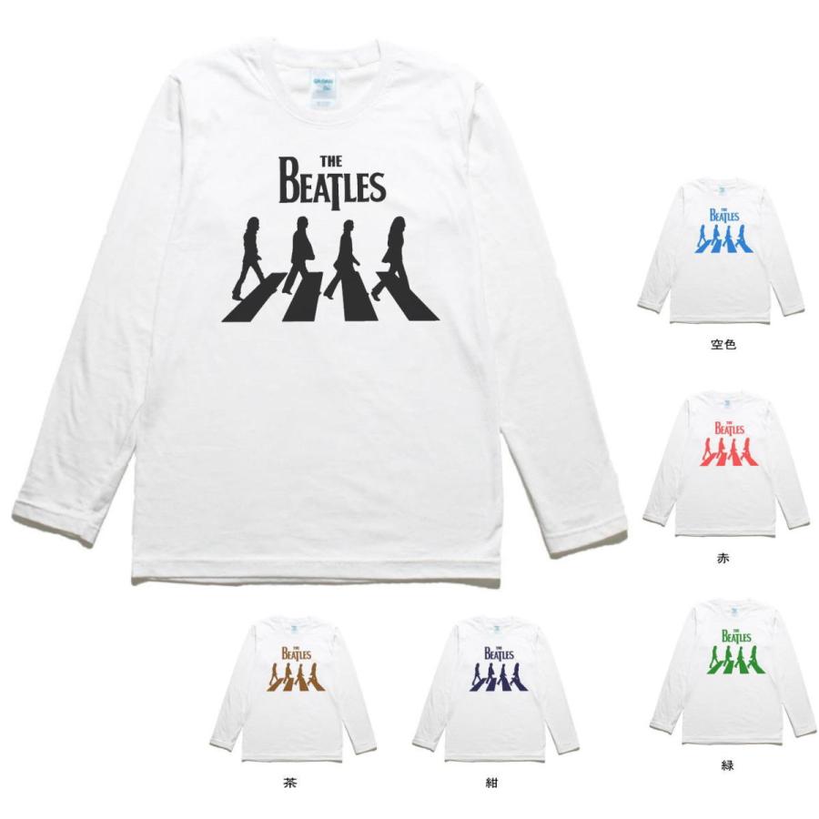 音楽 バンド ビートルズ 長袖 ロングスリーブ Tシャツ 白 : nhmt149 