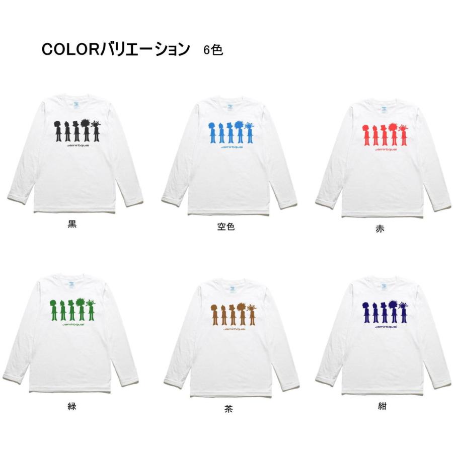 音楽 バンド ジャミロクワイ 長袖 ロングスリーブ Tシャツ 白 : T