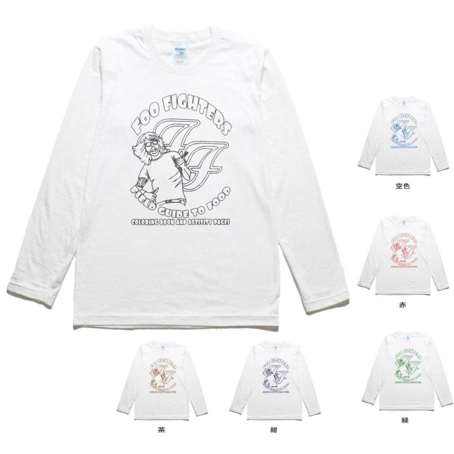 音楽 バンド FOO FIGHTERS 長袖 ロングスリーブ Tシャツ 白 : Tシャツ