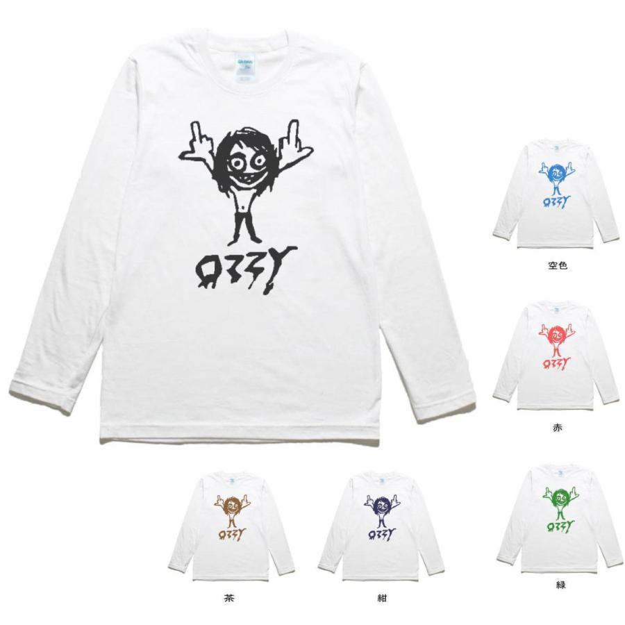音楽 バンド オジーオズボーン 長袖 ロングスリーブ Tシャツ 白 : T