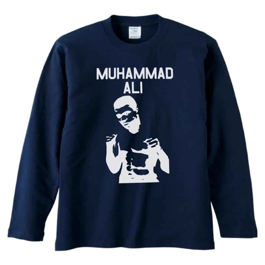 おもしろ デザイン モハメドアリ 長袖 ロングスリーブ Tシャツ 