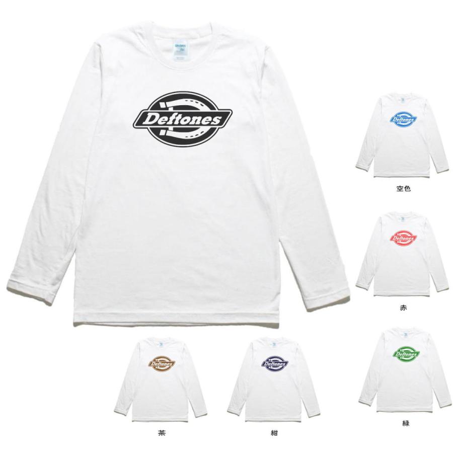 バンド ロック Deftones 長袖 ロングスリーブ Tシャツ 白 : Tシャツ 