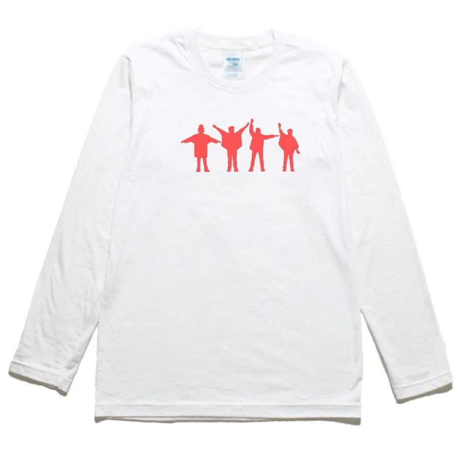 音楽 バンド HELP！ ヘルプ 長袖 ロングスリーブ Tシャツ 白 : Tシャツ