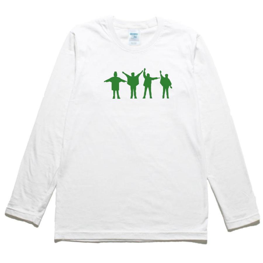 音楽 バンド HELP！ ヘルプ 長袖 ロングスリーブ Tシャツ 白 : Tシャツ