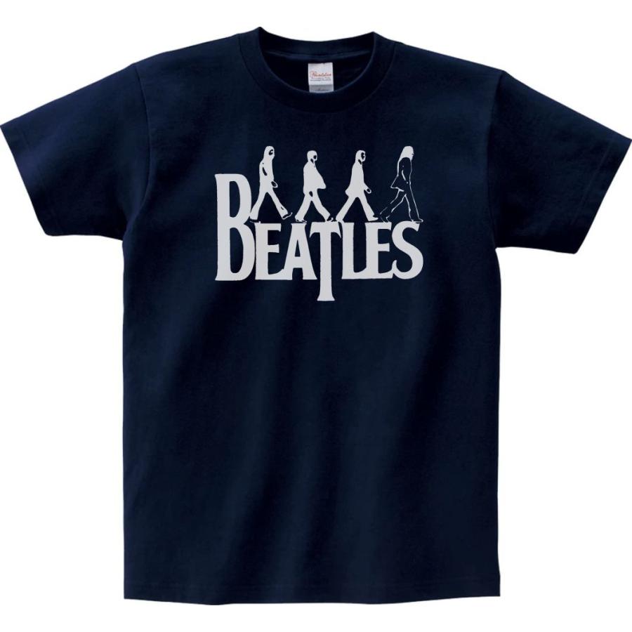バンド ロック Tシャツ THE BEATLES ビートルズ ダークネイビー バンド ロック Tシャツ THE BEATLES ビートルズ ダークネイビー