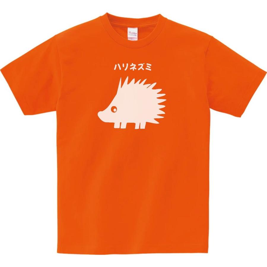 動物・生き物 Tシャツ 動物 生き物 ハリネズミ オレンジ : Tシャツ専門