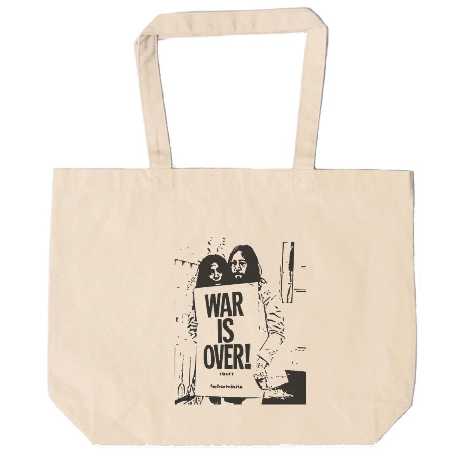 WAR IS OVER! トートバッグ キャンバス 12oz 綿100％ ナチュラル色 : T