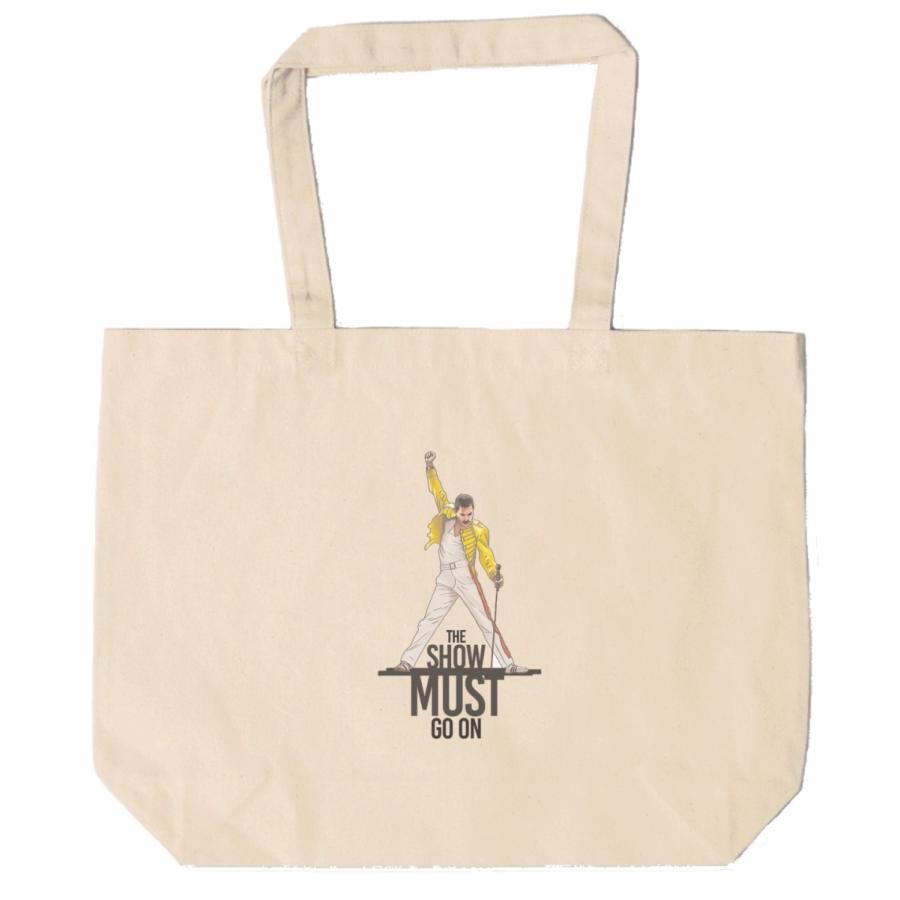 クィーン他　販促品トートバッグ クイーン トートバッグ キャンバス 12oz 綿100％ ナチュラル色 音楽