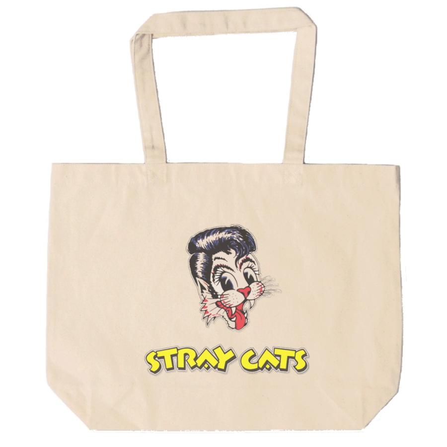 STRAY CATS トートバッグ キャンバス 12oz 綿100％ ナチュラル色 音楽