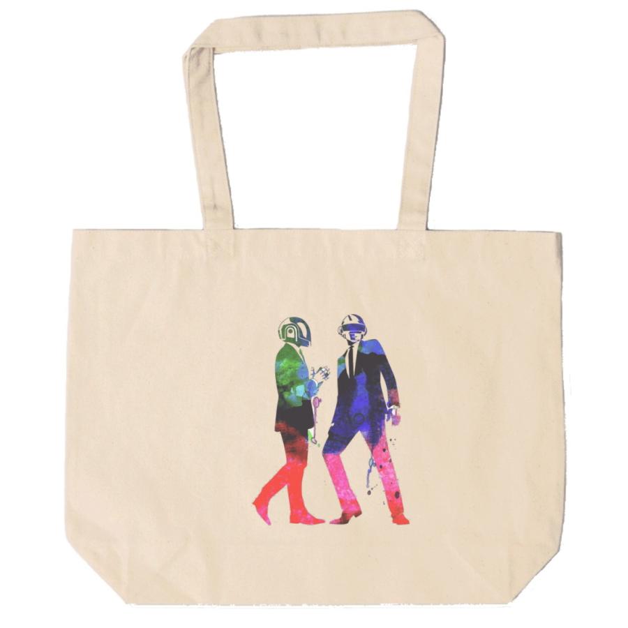 ダフトパンク トートバッグ キャンバス 12oz 綿100％ ナチュラル色