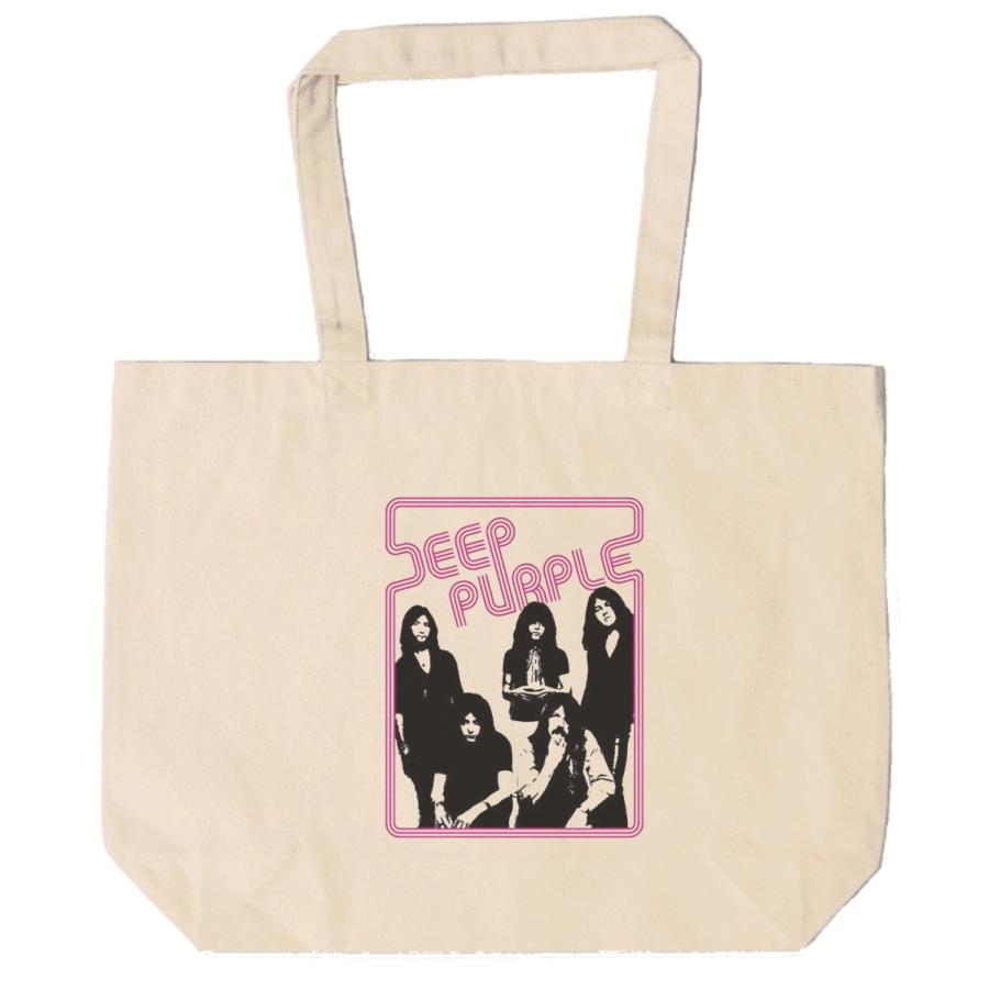 ディープパープル トートバッグ キャンバス 12oz 綿100％ ナチュラル色