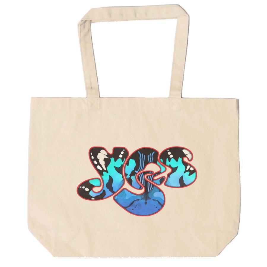 yes トートバッグ キャンバス 12oz 綿100％ ナチュラル色 音楽 ロック