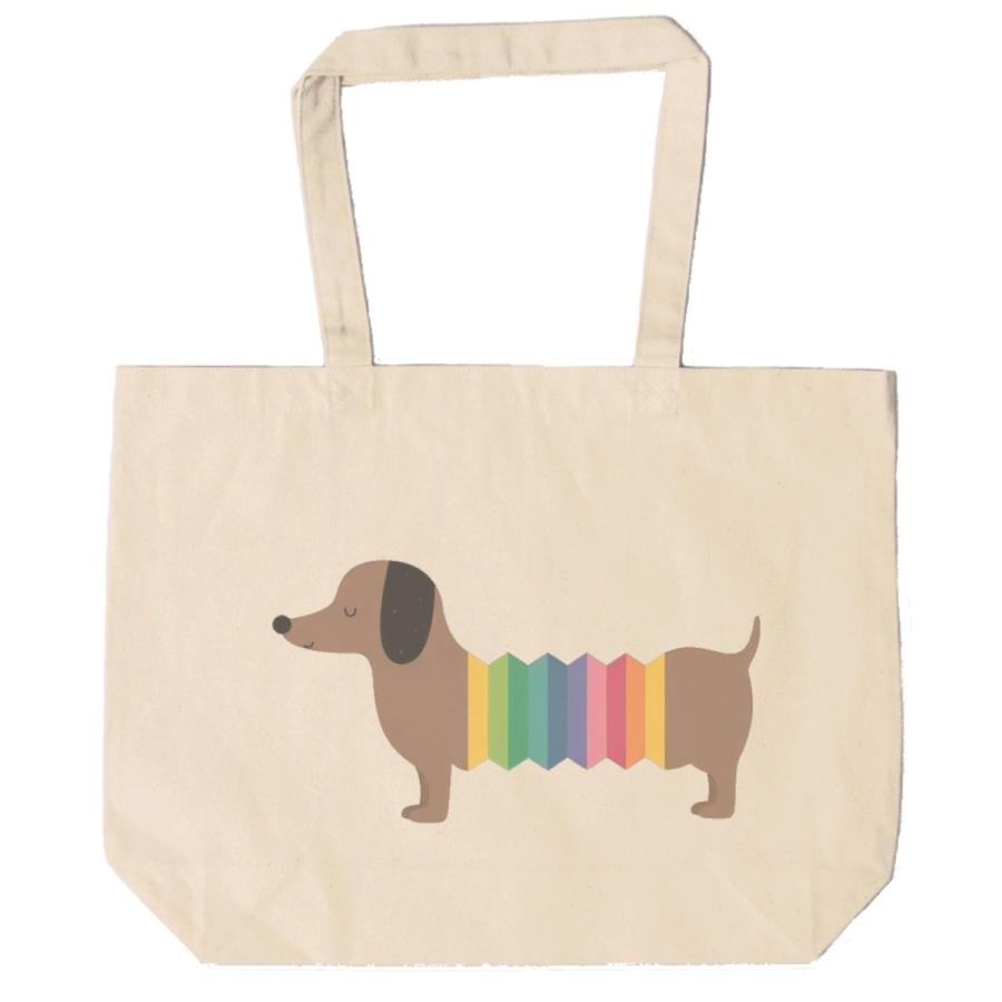 ダックスフンド トートバッグ キャンバス 12oz 綿100％ ナチュラル色