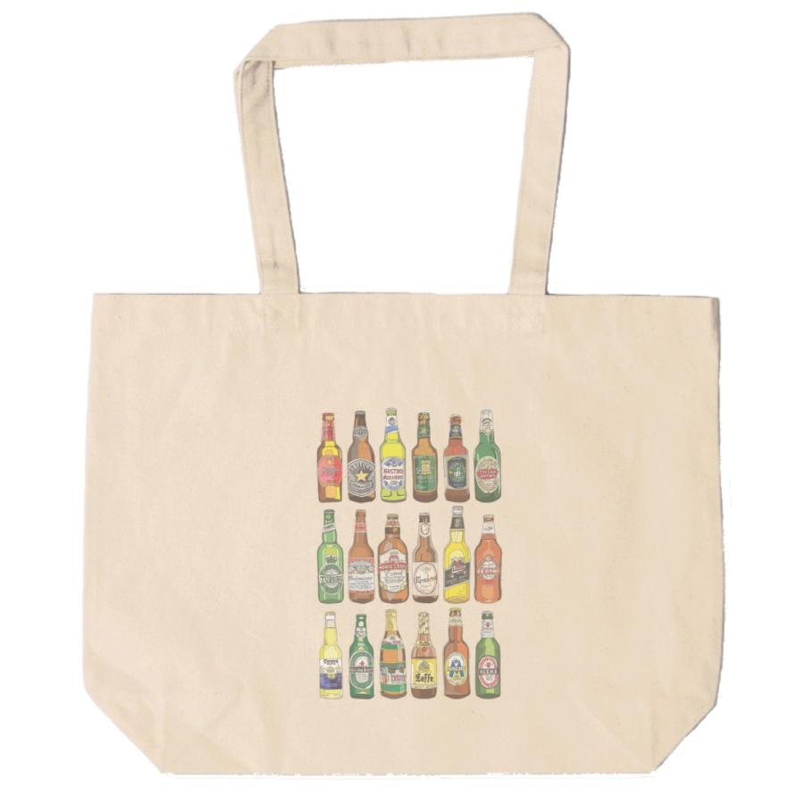 ビール トートバッグ キャンバス 12oz 綿100％ ナチュラル色 : Tシャツ