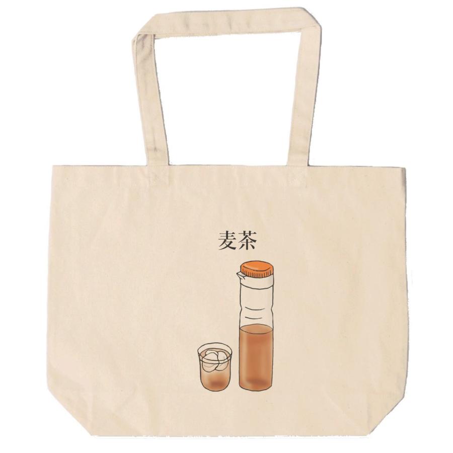 麦茶 トートバッグ キャンバス 12oz 綿100％ ナチュラル色 : T