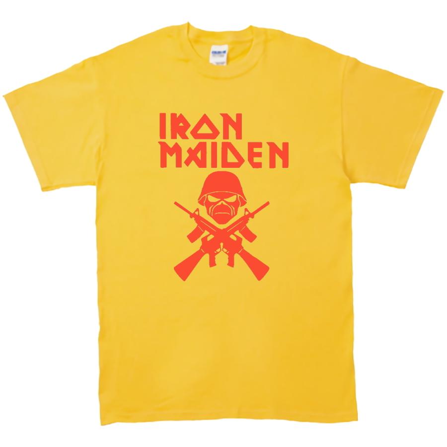 バンド ロック Tシャツ IRON MAIDEN イエロー : Tシャツ専門店 T1500